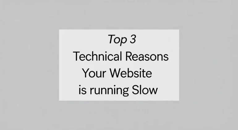 Top 3 Technical Reasons Your Website is Running Slow